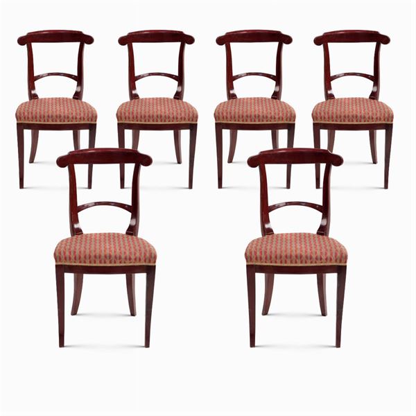 Six tainted mahogany chairs