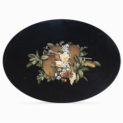 Piano Ovale in Pietre Dure