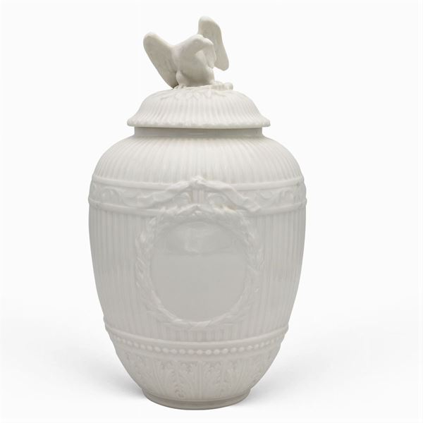 KPM, pair of Blanc de China sculptures