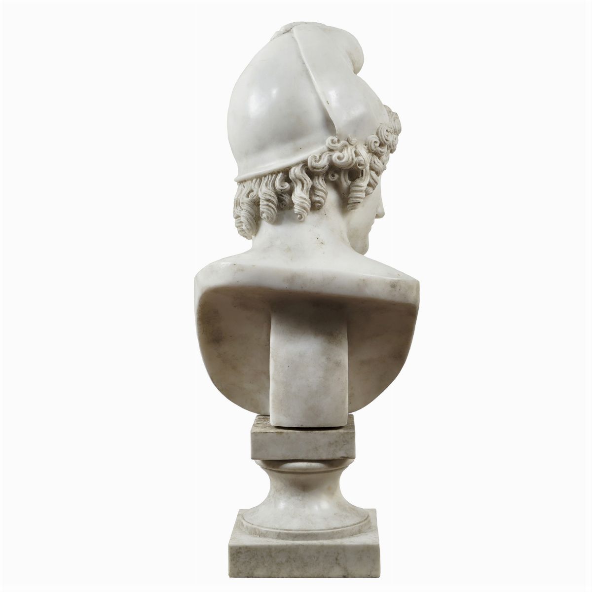Scultura in Marmo Bianco Raffigurante Paride