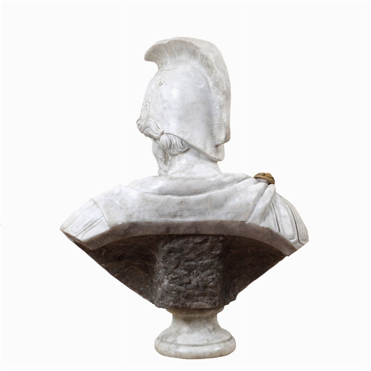 Busto in Marmo Bianco, Rosso Antico e Giallo Siena