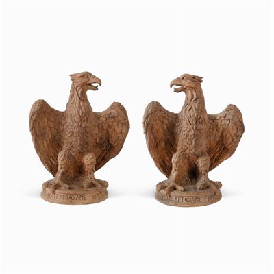 Coppia di Sculture in Terracotta