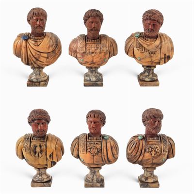 Collezione di Busti in Marmi Policromi (6)