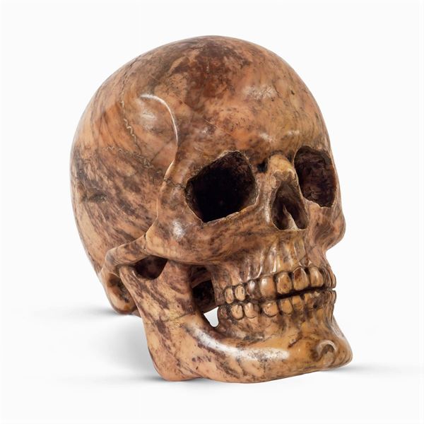 Scultura in marmo Breccia "Memento mori"
