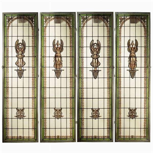 Four artistic glass windows  (France, 19th-20th century)  - Auction PAINTINGS | FURNITURE | WORKS OF ART - Colasanti Casa d'Aste