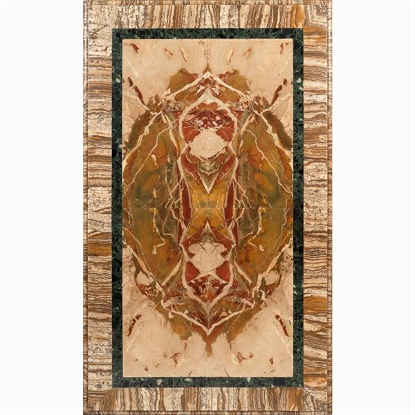 REctangular polychrome marble top