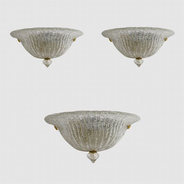 Manifattura di Murano (3)  (Italia, anni 70)  - Asta DESIGN E ARTI DECORATIVE DEL 900  - Colasanti Casa d'Aste