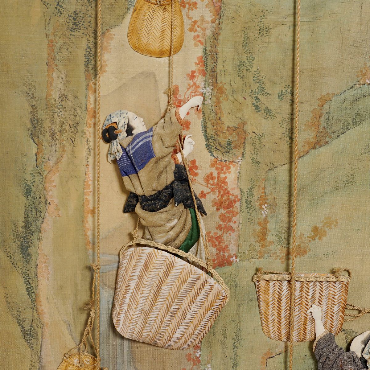 Paravento in Legno e Seta