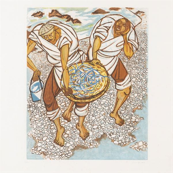 Giuseppe Migneco  (Messina 1903 - Milano 1997)  - Auction WEB ONLY 20TH CENTURY PAINTINGS PRINTS AND SCULPTURES - Colasanti Casa d'Aste