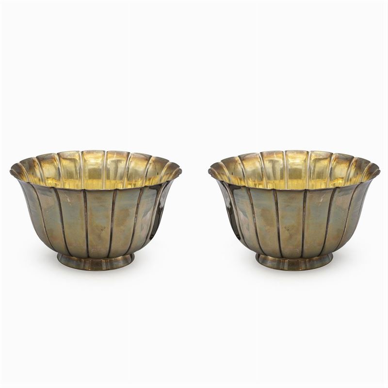 Bulgari, Coppia di Bowls in Argento e Argento Dorato