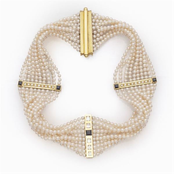 Choker composto da 10 fili di perle