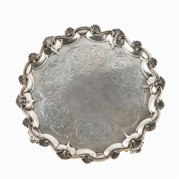 Silver salver  (London, 1854)  - Auction FINE SILVER AND ART OF THE TABLE - Colasanti Casa d'Aste