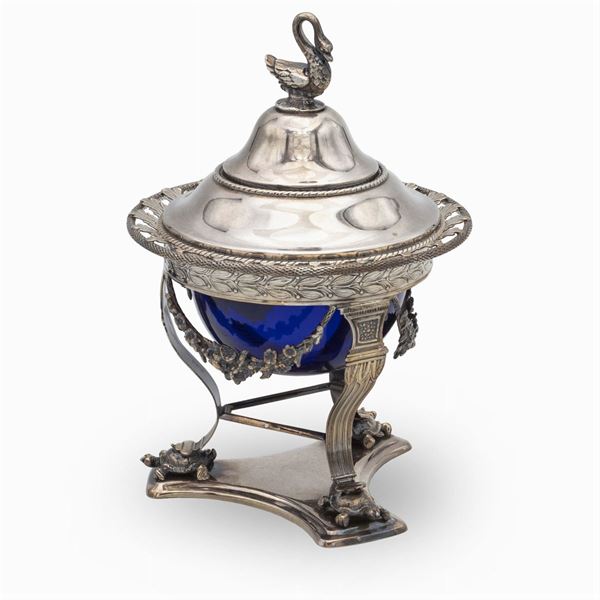 Silver sugar bowl
