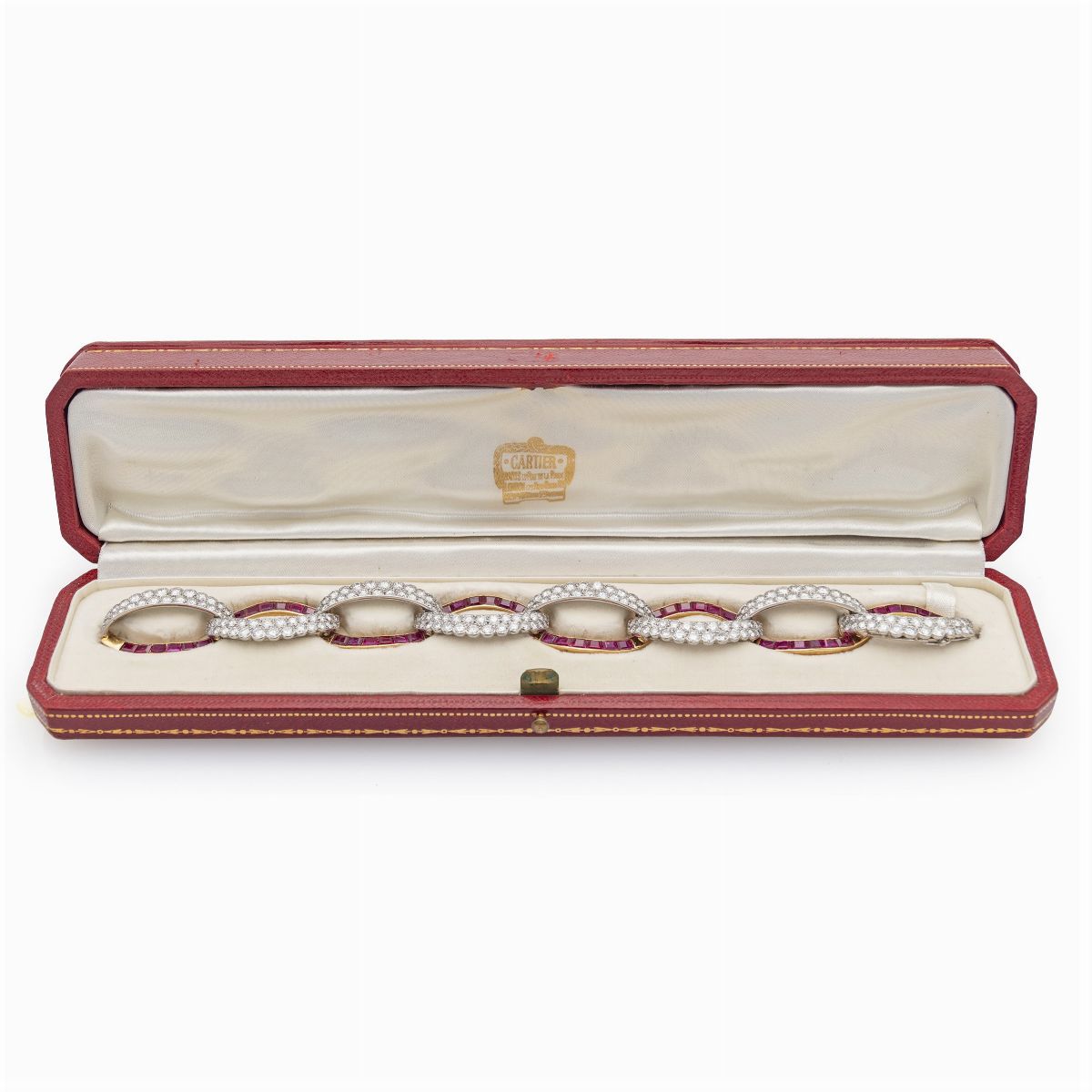Cartier Paris, Importante Bracciale con Diamanti e Rubini