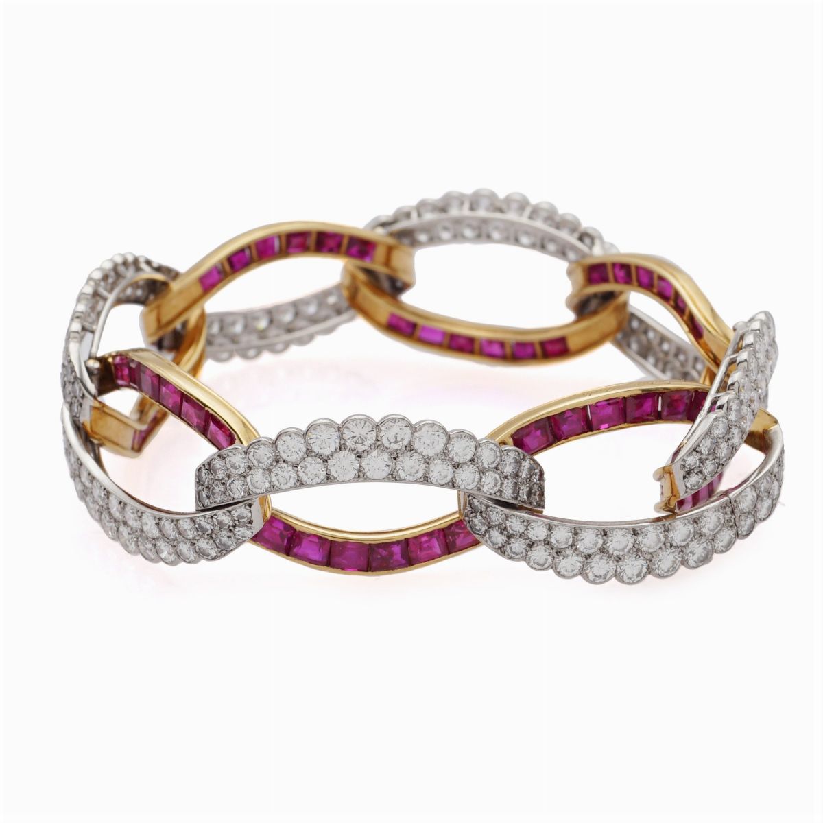 Cartier Paris, Importante Bracciale con Diamanti e Rubini