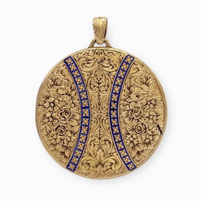 Pendente Portaritratti in Oro Giallo 18kt