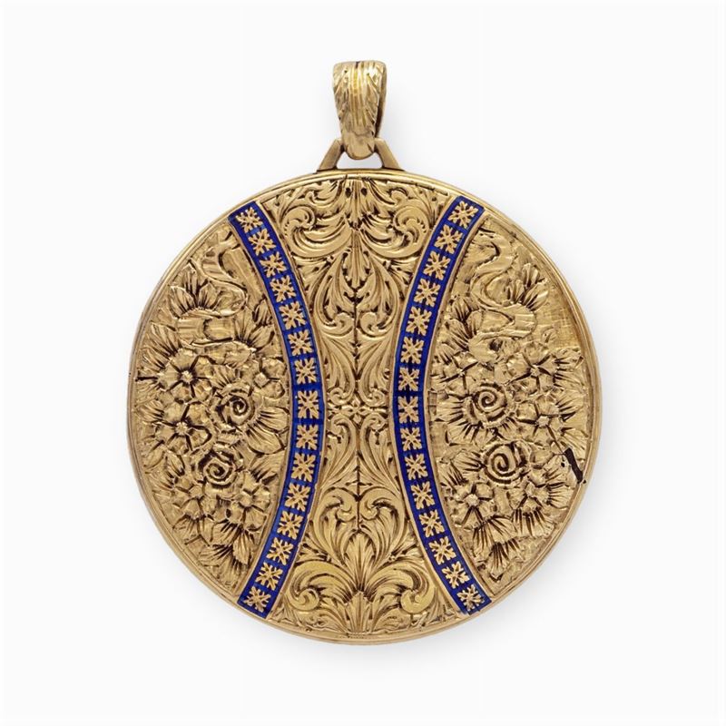 Pendente Portaritratti in Oro Giallo 18kt