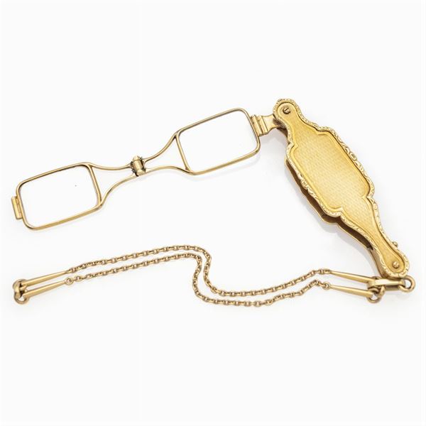 Lorgnette in oro giallo 14kt