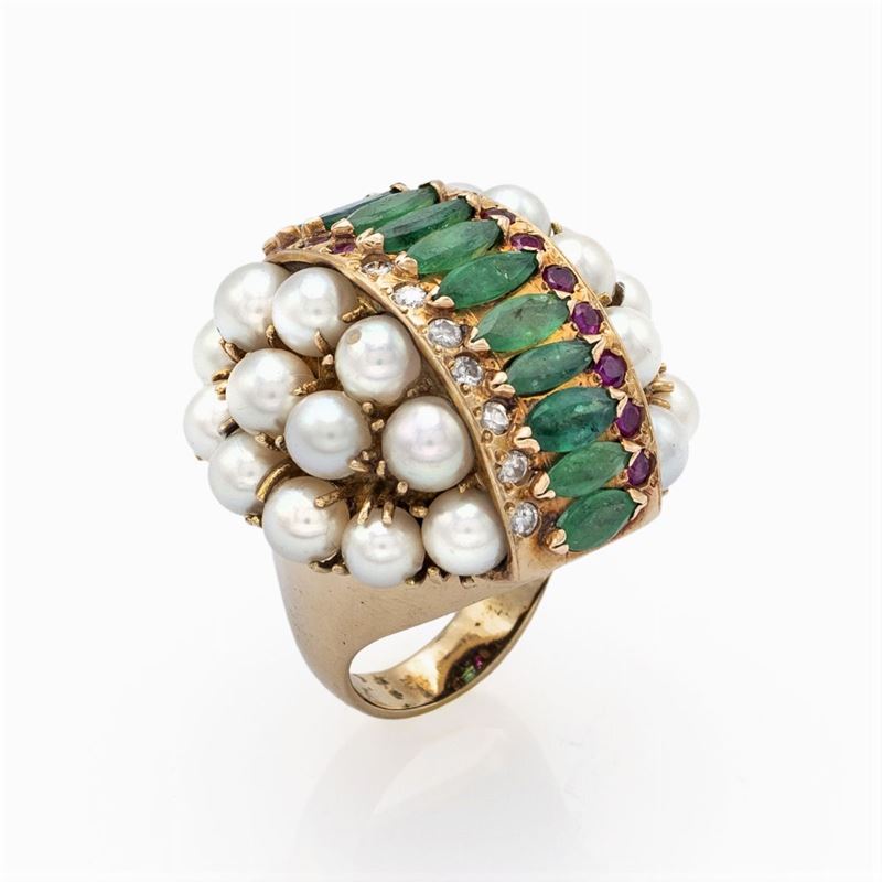 Anello Cocktail, in Oro Giallo 14kt