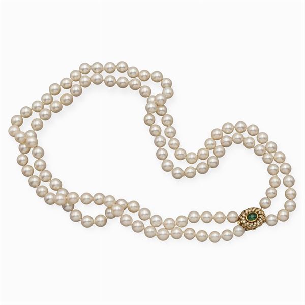 Two-strand cultured pearl necklace