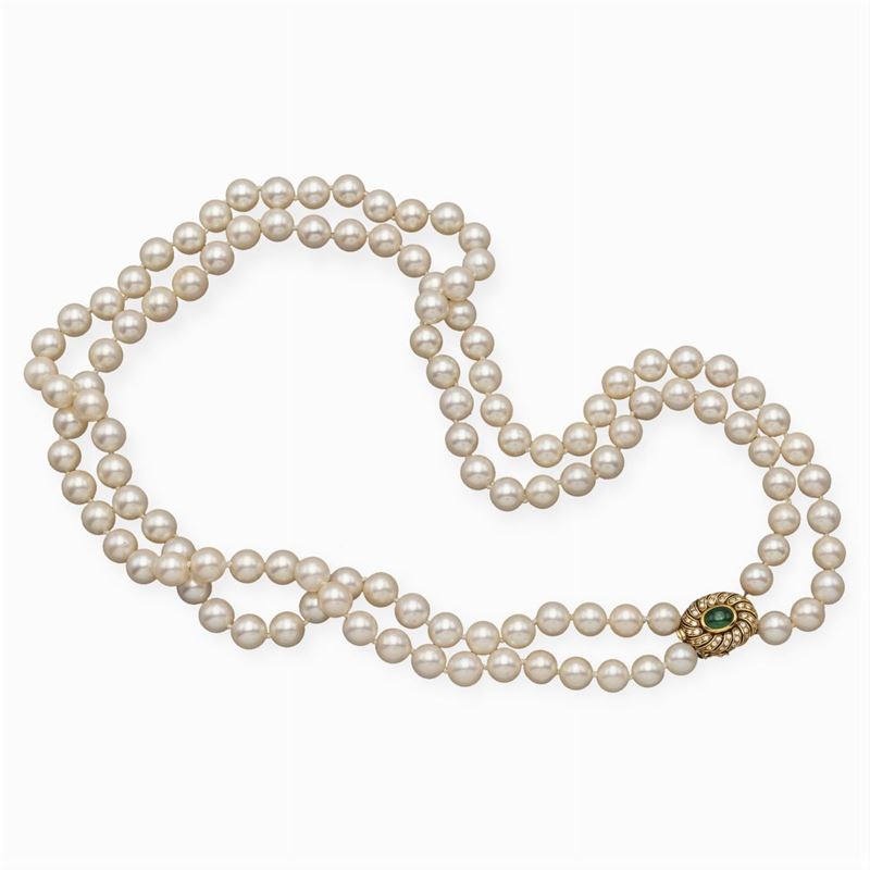Collana a Due Fili di Perle Coltivate