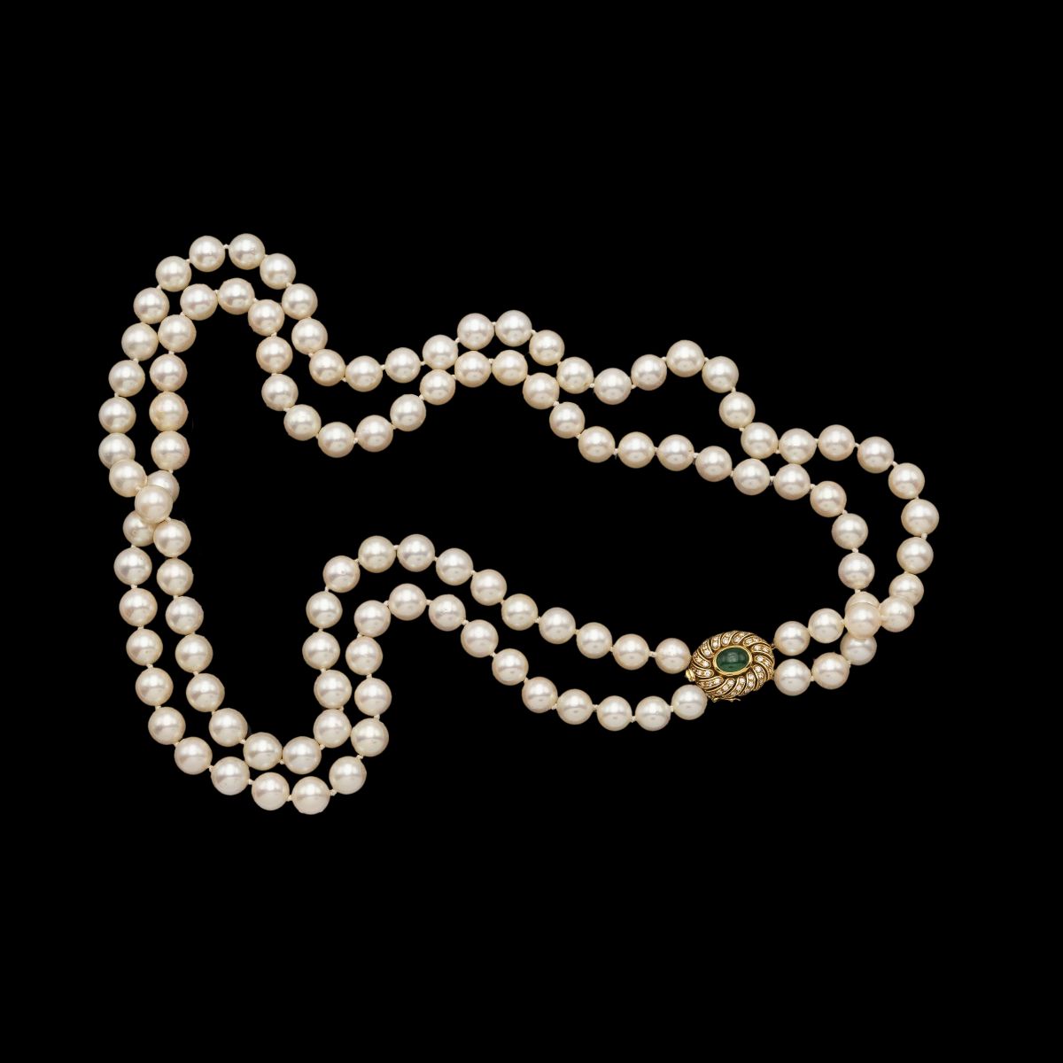 Collana a Due Fili di Perle Coltivate