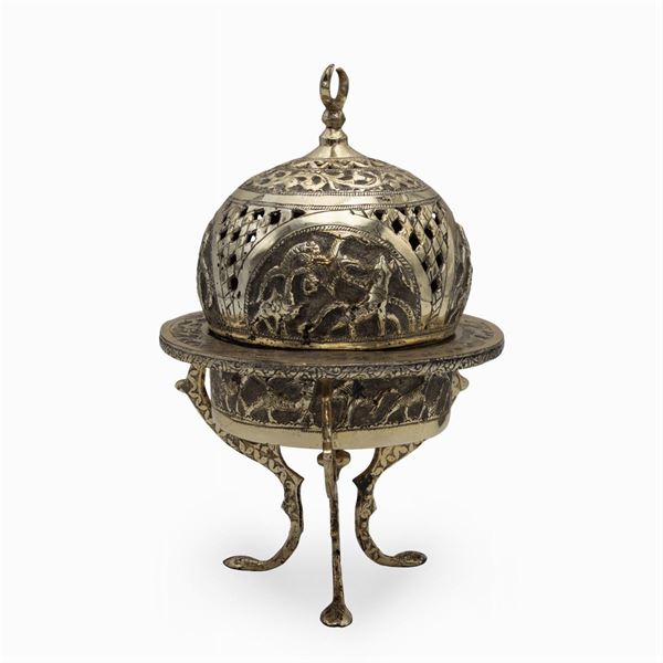 Silver Perfume burner  (oriental manufacture)  - Auction FINE SILVER AND ART OF THE TABLE - Colasanti Casa d'Aste