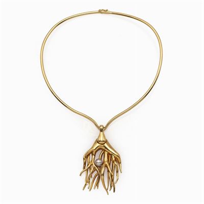 M. A. Macaigne, Collana Scultura in Oro Giallo 18kt