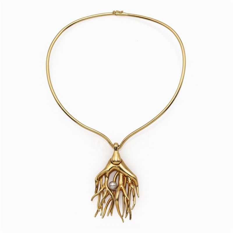 M. A. Macaigne, Collana Scultura in Oro Giallo 18kt