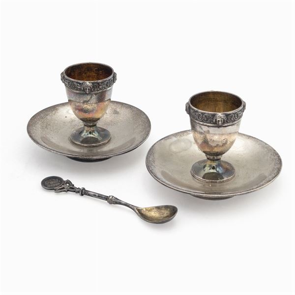 Group of silver objects (3)  (20th century)  - Auction FINE SILVER AND ART OF THE TABLE - Colasanti Casa d'Aste