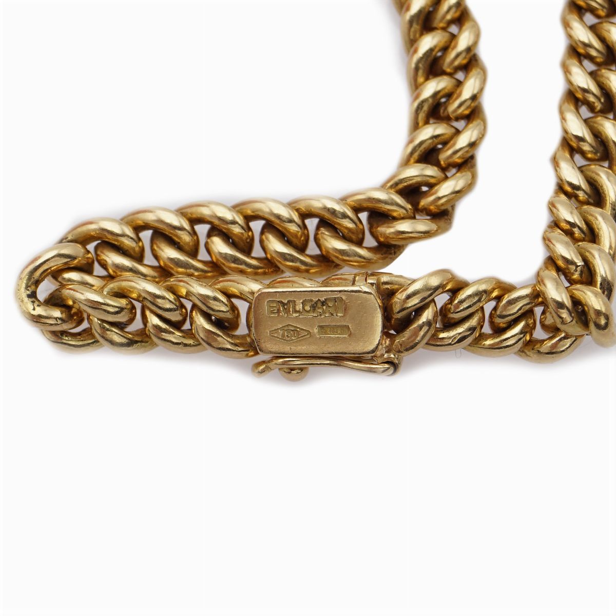 Bulgari, Collana in Oro Giallo 18kt Maglia Groumette