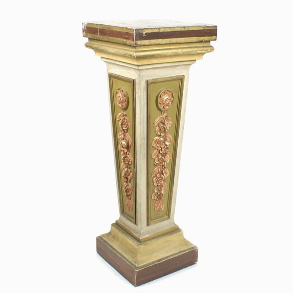 A engraved and lacquered wooden base  (late 19th century)  - Auction Online Christmas Auction - Colasanti Casa d'Aste