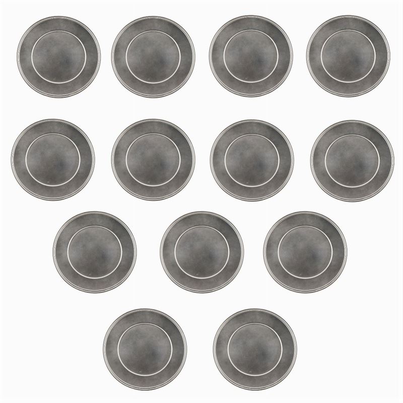 Set di Sottopiatti in Metallo Argentato (13)