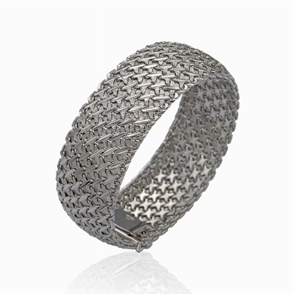 Bracciale a fascia in oro bianco 18kt