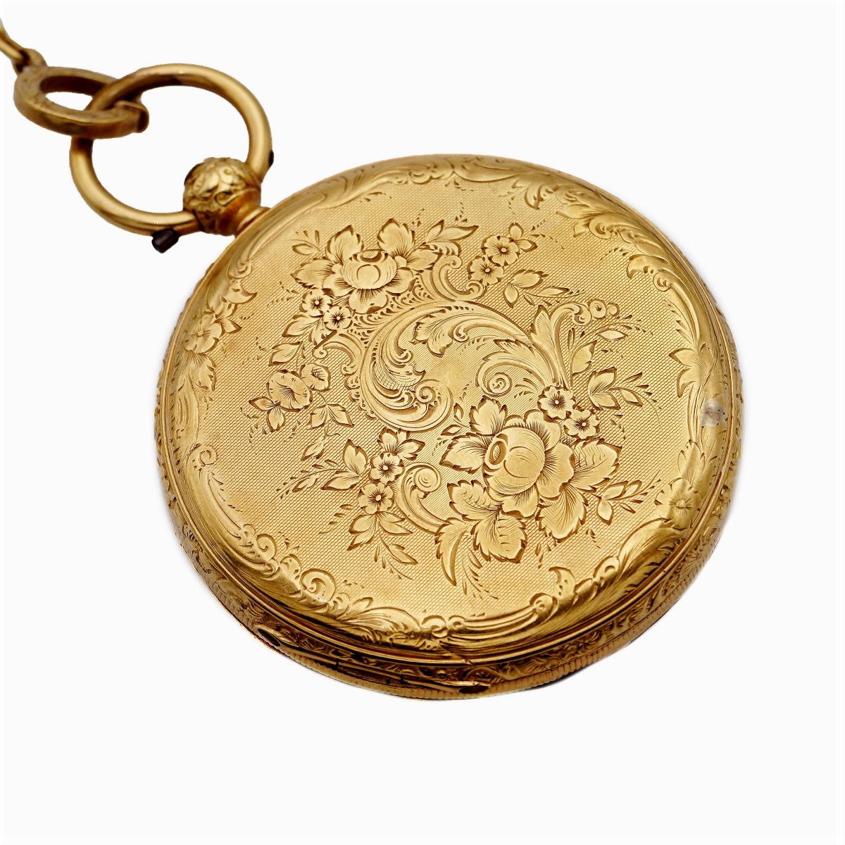 Aiguille, Orologio da Tasca Savonette con Catena e Chiavetta
