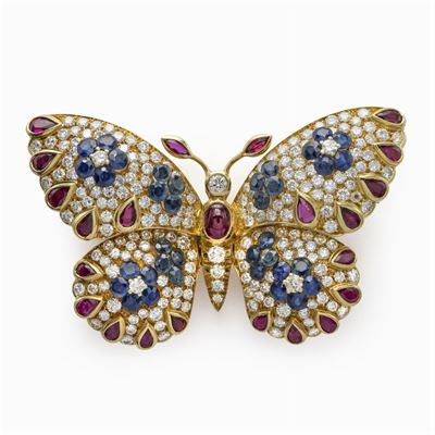 Tiffany & Co. Spilla Farfalla in Oro Giallo 18kt