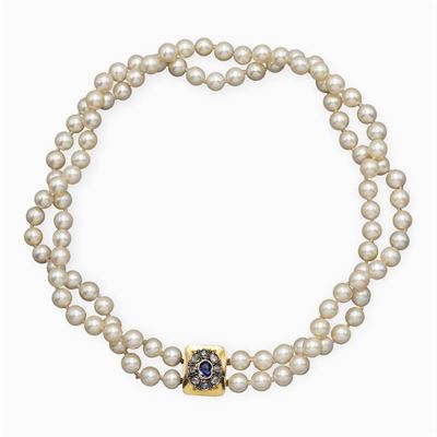 Collana a Due Fili di Perle Coltivate
