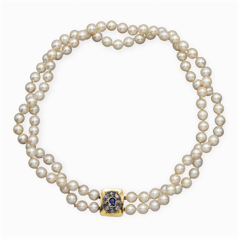 Collana a Due Fili di Perle Coltivate