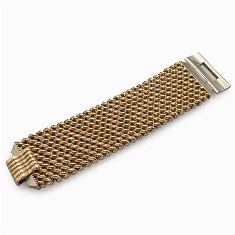 Bracciale a Fascia Alta in Oro Giallo 18kt