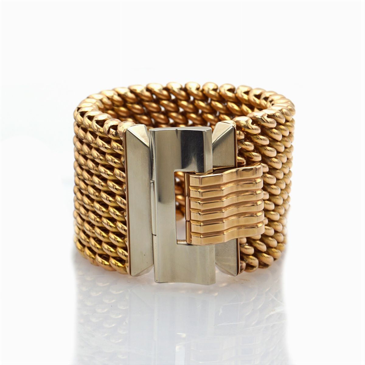 Bracciale a Fascia Alta in Oro Giallo 18kt