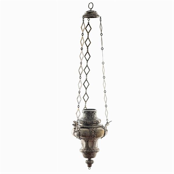 Lampada votiva in argento