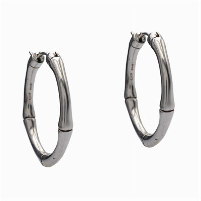 Gucci Collezione Bambu, Orecchini Cerchi in Argento