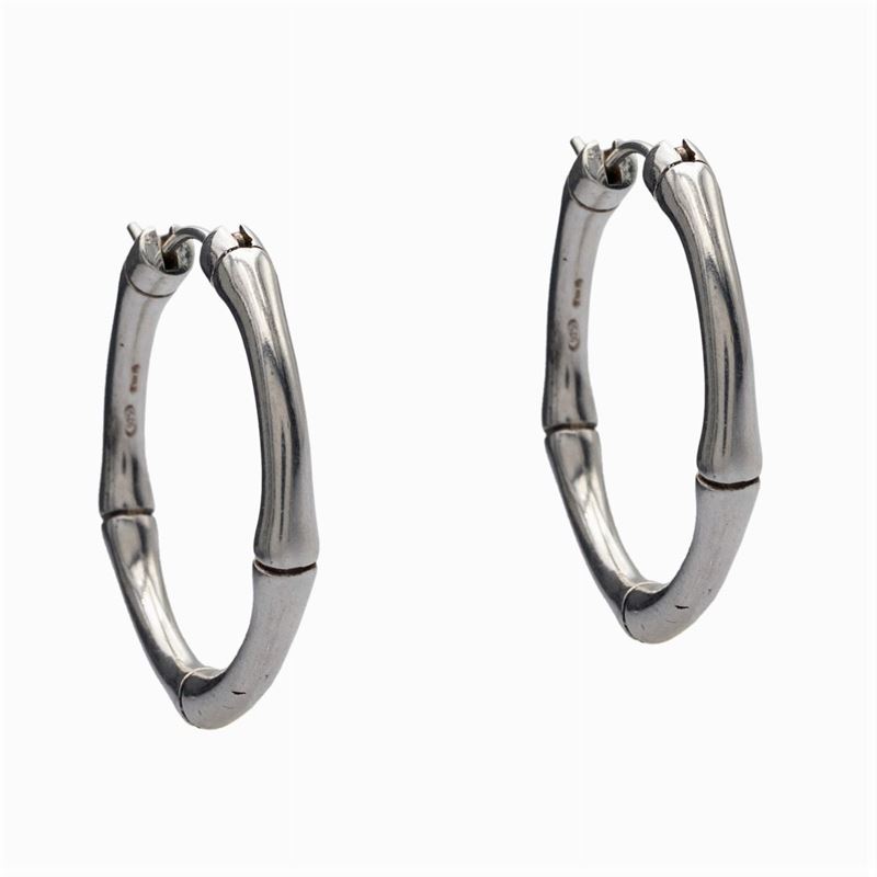 Gucci Collezione Bambu, Orecchini Cerchi in Argento