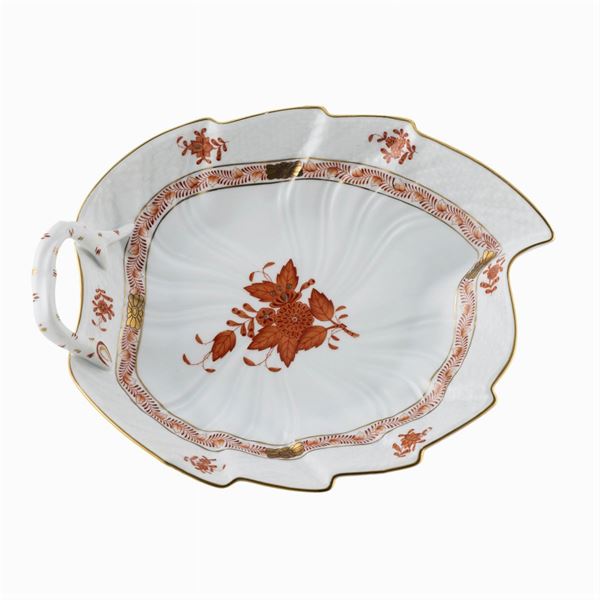 Herend, porcelain leaf  (Hungary, 20th century)  - Auction FINE SILVER AND ART OF THE TABLE - Colasanti Casa d'Aste
