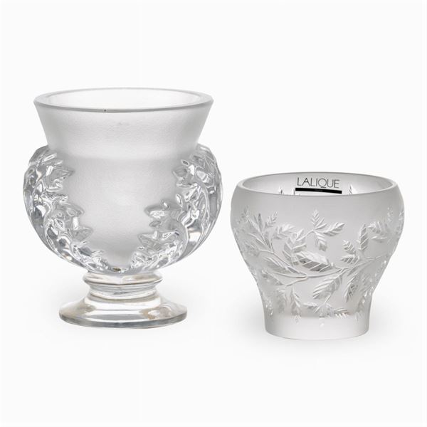 Lalique, two small vases (2)