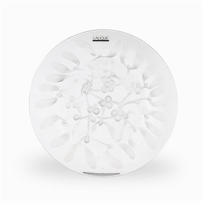 Lalique, Piatto in Vetro Trasparente