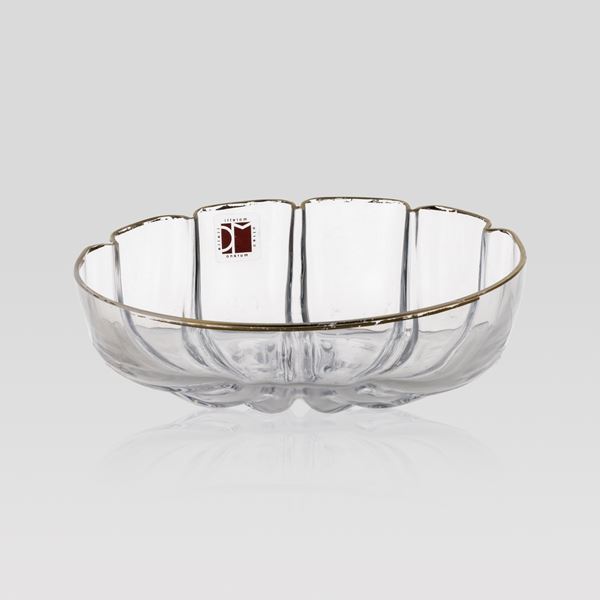 Carlo Moretti, bowl in vetro trasparente