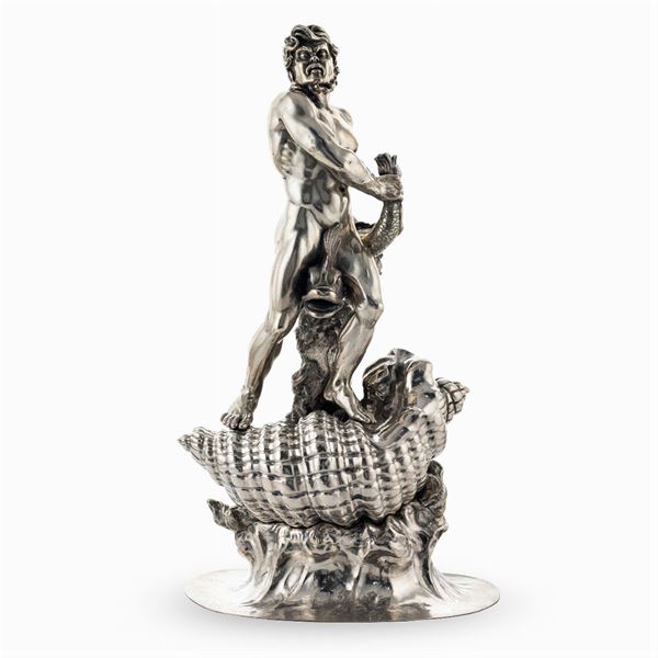Eugenio Avolio, large silver sculpture  (Naples, early 20th century)  - Auction FINE SILVER AND ART OF THE TABLE - Colasanti Casa d'Aste