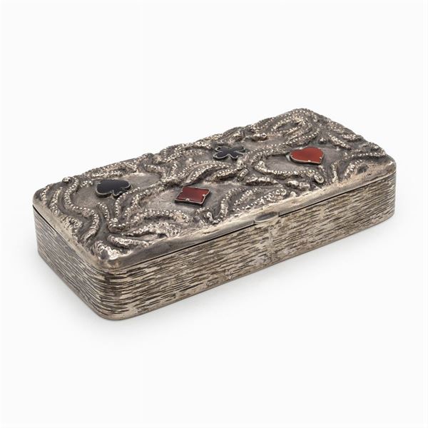 Arrigo Finzi, silver playing card box