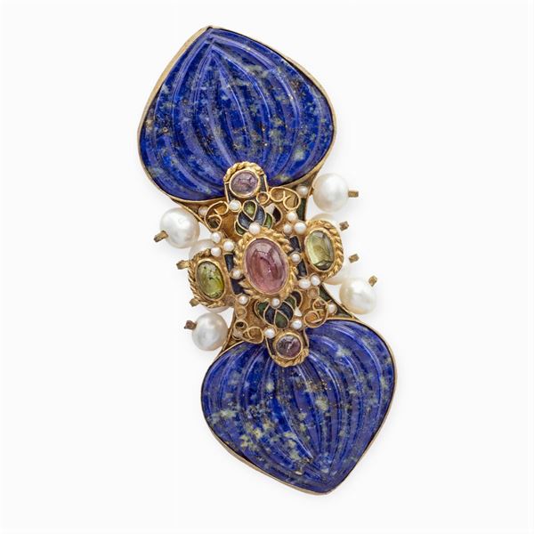Percossi Papi,  floral motif brooch